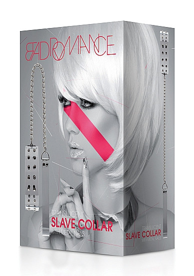 Прозрачный ошейник с заклепками