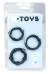 Набор из 3 чёрных эрекционных колец A-toys