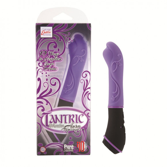 Фиолетовый вибромассажер из силикона TANTRIC AURA MASSAGER - 15 см. Фиолетовый вибромассажер из силикона TANTRIC AURA MASSAGER - 15 см.