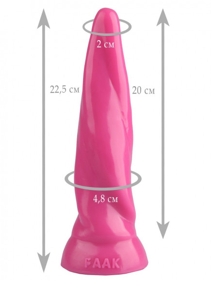 Розовая коническая винтовая анальная втулка - 22,5 см. Розовая коническая винтовая анальная втулка - 22,5 см.