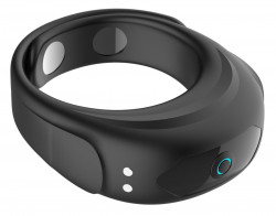 Черное эрекционное виброкольцо на ремешках Черное эрекционное виброкольцо на ремешках