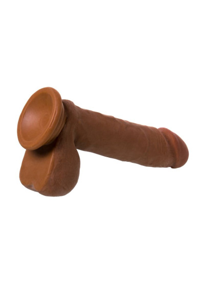 Коричневый вибратор-ротатор Realstick Elite Mulatto на присоске - 21 см. Коричневый вибратор-ротатор Realstick Elite Mulatto на присоске - 21 см.