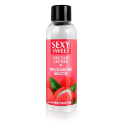Массажное масло Sexy Sweet Nectar Lychee с феромонами и ароматом личи - 75 мл. Массажное масло Sexy Sweet Nectar Lychee с феромонами и ароматом личи - 75 мл.