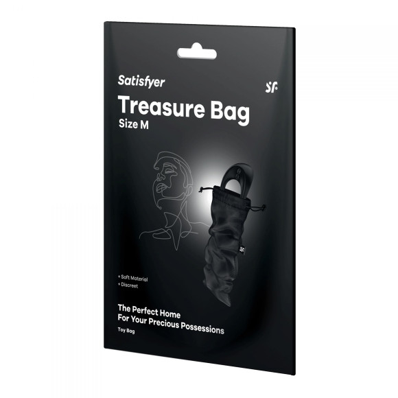 Черный мешочек для хранения игрушек Treasure Bag M Черный мешочек для хранения игрушек Treasure Bag M