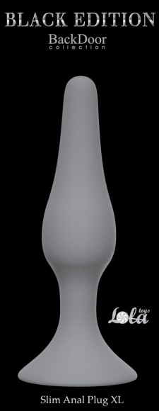 Серая анальная пробка Slim Anal Plug XL - 15,5 см. Серая анальная пробка Slim Anal Plug XL - 15,5 см.