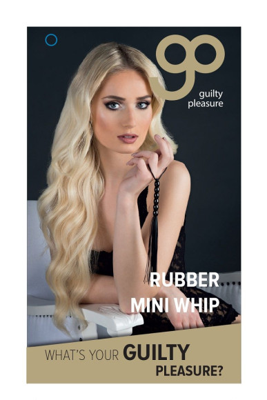 Чёрная мини-плеть из резины Rubber Mini Whip - 22 см. Чёрная мини-плеть из резины Rubber Mini Whip - 22 см.