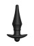 Черная перезаряжаемая анальная пробка №08 Cone-shaped butt plug - 13,5 см.