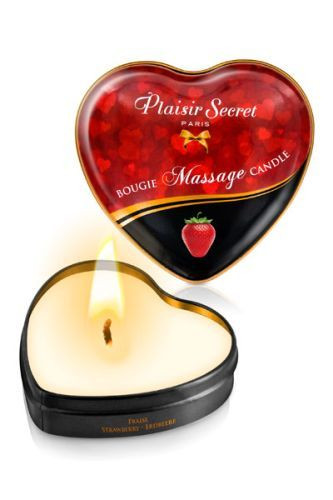 Массажная свеча с ароматом клубники Bougie Massage Candle - 35 мл. Массажная свеча с ароматом клубники Bougie Massage Candle - 35 мл.