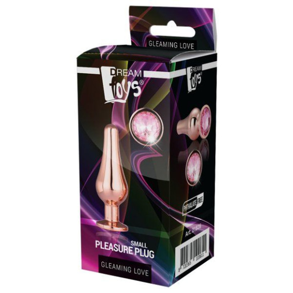 Золотистая анальная пробка с кристаллом Rose Gold Pleasure Plug S - 9 см. Золотистая анальная пробка с кристаллом Rose Gold Pleasure Plug S - 9 см.