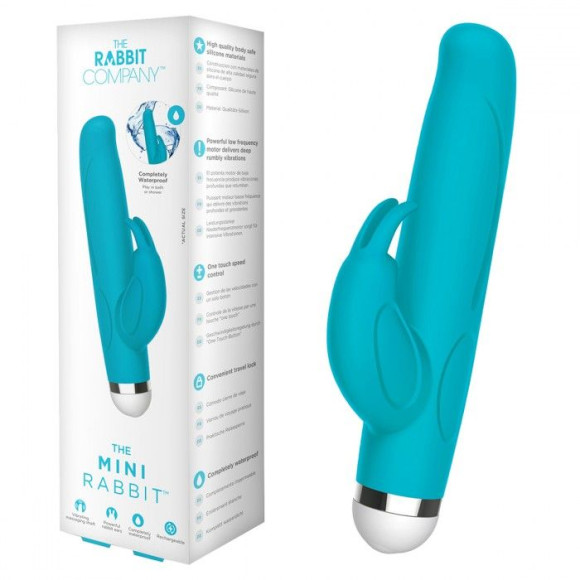 Голубой вибратор-кролик The Mini Rabbit - 13,9 см. Голубой вибратор-кролик The Mini Rabbit - 13,9 см.