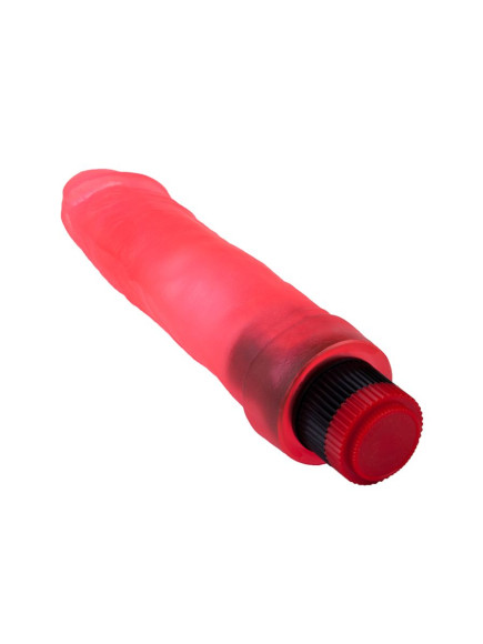 Розовый гелевый виброфаллос без мошонки - 20,5 см. Розовый гелевый виброфаллос без мошонки - 20,5 см.