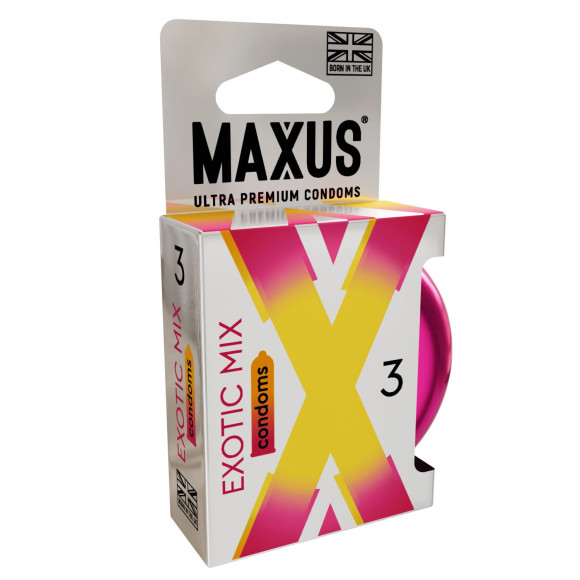 Ароматизированные презервативы Maxus Exotic Mix - 3 шт. Ароматизированные презервативы Maxus Exotic Mix - 3 шт.