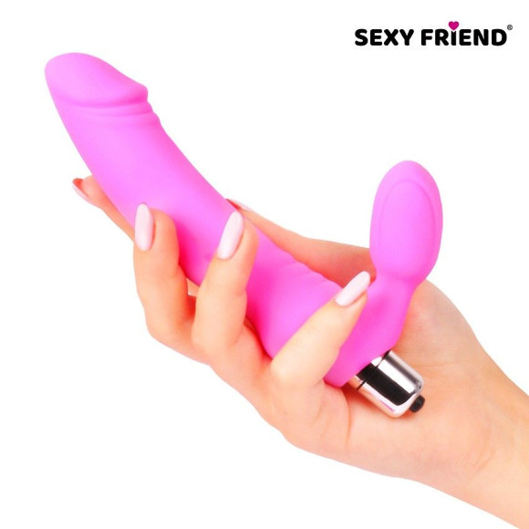 Розовый безремневой страпон Sexy Friend Розовый безремневой страпон Sexy Friend