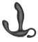 Черный вибромассажер простаты с эффектом фингеринга и пультом ДУ Черный вибромассажер простаты с эффектом фингеринга и пультом ДУ