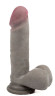 Серый реалистичный фаллоимитатор на присоске - 20 см. Серый реалистичный фаллоимитатор на присоске - 20 см.