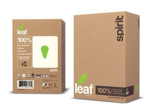 Зеленый перезаряжаемый вибромассажер Spirit by Leaf