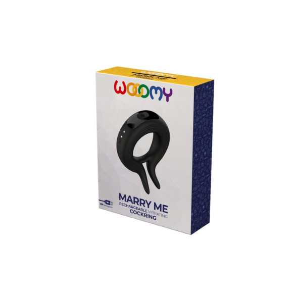 Черное эрекционное кольцо Marry Me Rechargeable Vibrating Cockring Черное эрекционное кольцо Marry Me Rechargeable Vibrating Cockring