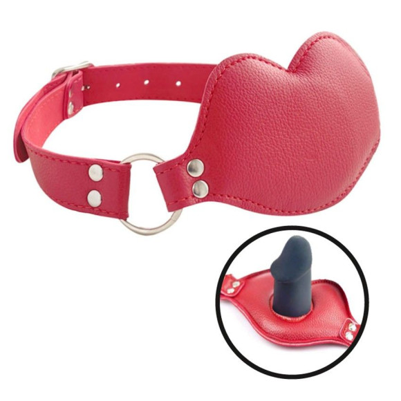 Красный кляп-губки с фаллоимитатором Красный кляп-губки с фаллоимитатором