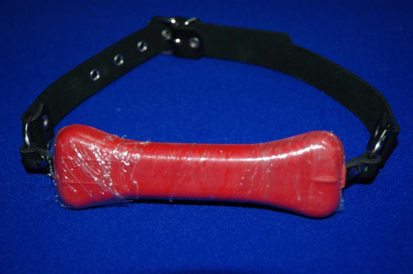 Кляп-трензель  Боун  с красной резиновой косточкой