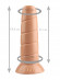 Телесный винтовой анальный фаллоимитатор - 19,5 см. Телесный винтовой анальный фаллоимитатор - 19,5 см.