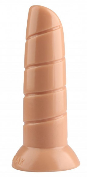 Телесный винтовой анальный фаллоимитатор - 19,5 см. Телесный винтовой анальный фаллоимитатор - 19,5 см.