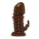 Коричневая стимулирующая насадка на пенис - 13 см. Коричневая стимулирующая насадка на пенис - 13 см.