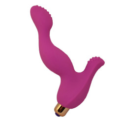 Розовый вибратор для стимуляции точки G и клитора Розовый вибратор для стимуляции точки G и клитора
