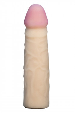 Телесная насадка харнесс из материала неоскин - 18 см.