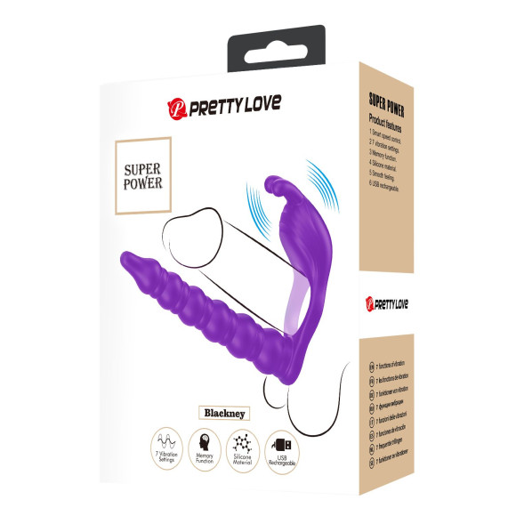 Лиловая насадка для двойного проникновения Blackney Лиловая насадка для двойного проникновения Blackney