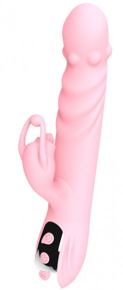 Розовый вибратор-кролик Ava - 21,9 см. Розовый вибратор-кролик Ava - 21,9 см.