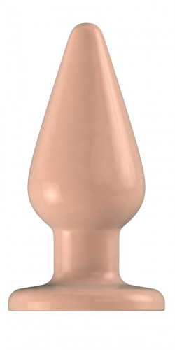 Бежевый анальный стимулятор Bottom Line Model 2 - 10,5 см.