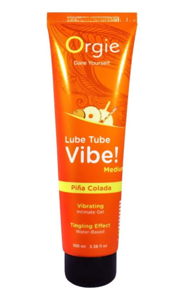 Гель с эффектом вибрации Lube Tube Vibe Medium Pina Colada - 100 мл. Гель с эффектом вибрации Lube Tube Vibe Medium Pina Colada - 100 мл.