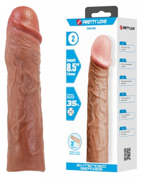 Удлиняющая насадка на пенис Derek - 21,5 см. Удлиняющая насадка на пенис Derek - 21,5 см.