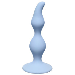 Голубая анальная пробка Curved Anal Plug Blue - 12,5 см. Голубая анальная пробка Curved Anal Plug Blue - 12,5 см.