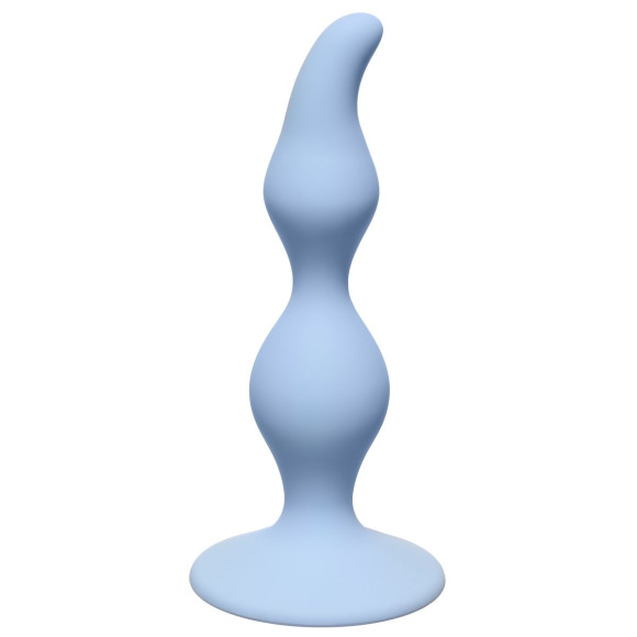 Голубая анальная пробка Curved Anal Plug Blue - 12,5 см. Голубая анальная пробка Curved Anal Plug Blue - 12,5 см.
