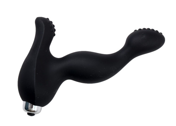 Черный вибратор для стимуляции точки G и клитора Черный вибратор для стимуляции точки G и клитора