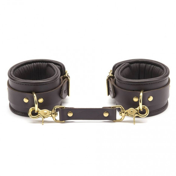 Коричневые кожаные кандалы Brown Leather Ankle Cuffs S/M