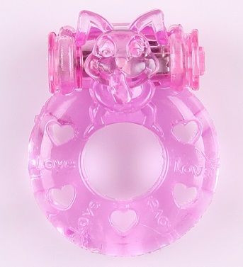 Розовое виброкольцо Задорный кролик Розовое виброкольцо Задорный кролик