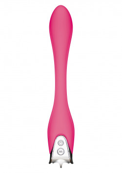Розовый вибростимулятор G-точки G-VOLUTION - 22 см.