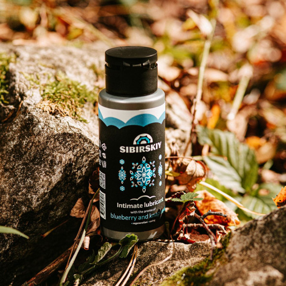 Пролонгирующий интимный лубрикант SIBIRSKIY с ароматом черники и василька - 100 мл.
