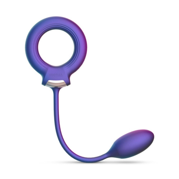 Фиолетовое эрекционное виброкольцо с анальным шариком Eclipse Фиолетовое эрекционное виброкольцо с анальным шариком Eclipse