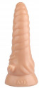 Телесный фигурный анальный фаллоимитатор - 20,5 см.