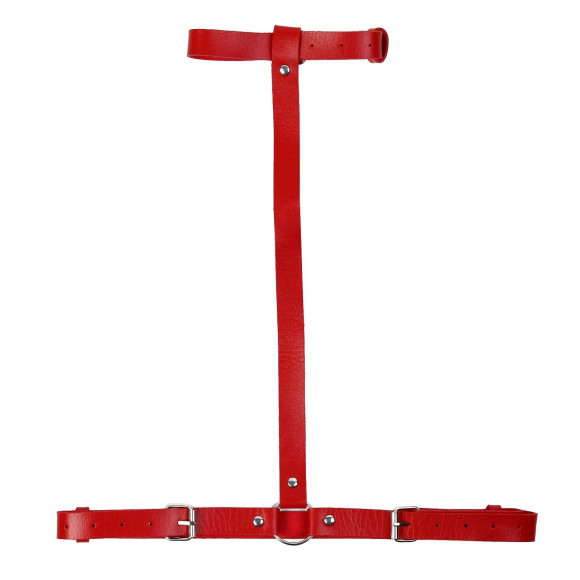 Красная портупея «Оки-Чпоки» с ошейником Красная портупея «Оки-Чпоки» с ошейником