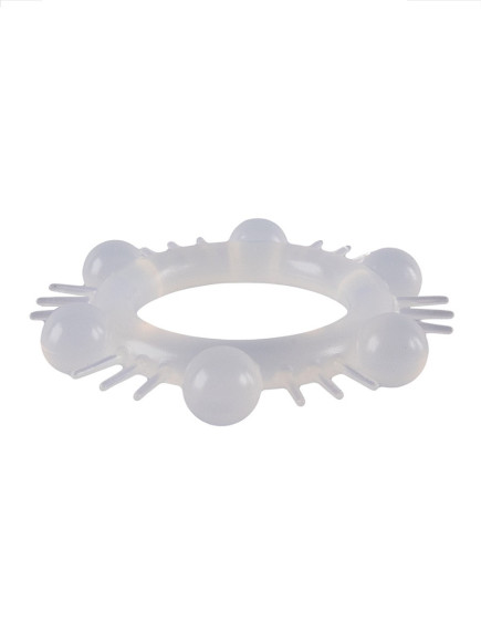 Эластичное эрекционное кольцо с шипиками и шариками Эластичное эрекционное кольцо с шипиками и шариками