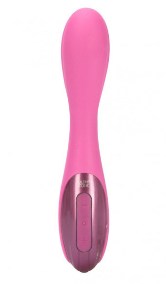 Розовый перезаряжаемый вибромассажер Infinity 6x - 17,8 см.