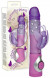 Фиолетовый вибратор Butterfly Pearls Vibrator с клиторальной бабочкой - 23,5 см.