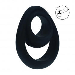 Черное эрекционное кольцо Double Ergo Silicone Cockring Черное эрекционное кольцо Double Ergo Silicone Cockring