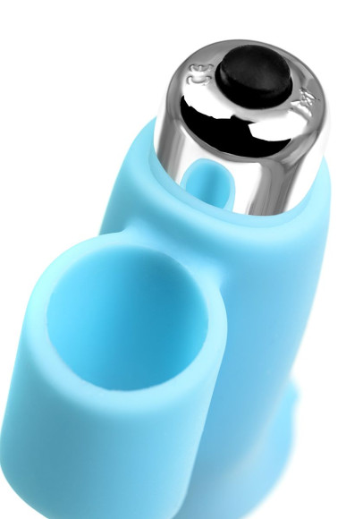 Голубая вибронасадка на палец JOS DANKO для точки G - 9,5 см. Голубая вибронасадка на палец JOS DANKO для точки G - 9,5 см.