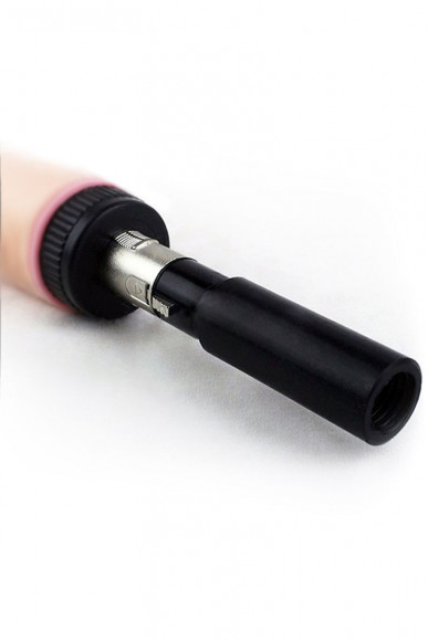 Черный переходник для секс-машины Machine Gun