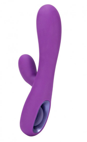 Фиолетовый вибромассажер Tease 6x Rabbit Style со стимуляцией клитора - 17,8 см.